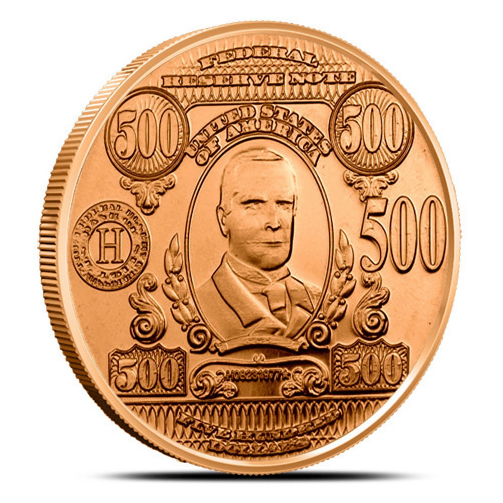 1 oz $500 Banknote Copper Round (New)