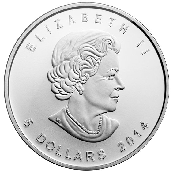 2014 1 oz Arctic Fox $5 Canadian Silver Coin