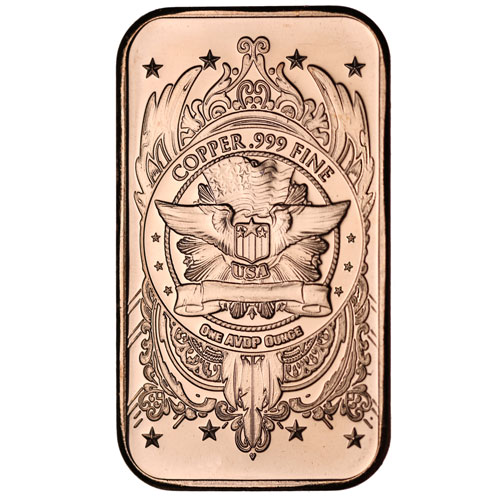 1 oz Walking Liberty Copper Bar (New)