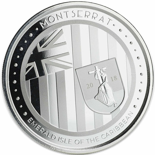 2018 1 oz Montserrat Silver Emerald Isle of the Caribbean Coin (BU)