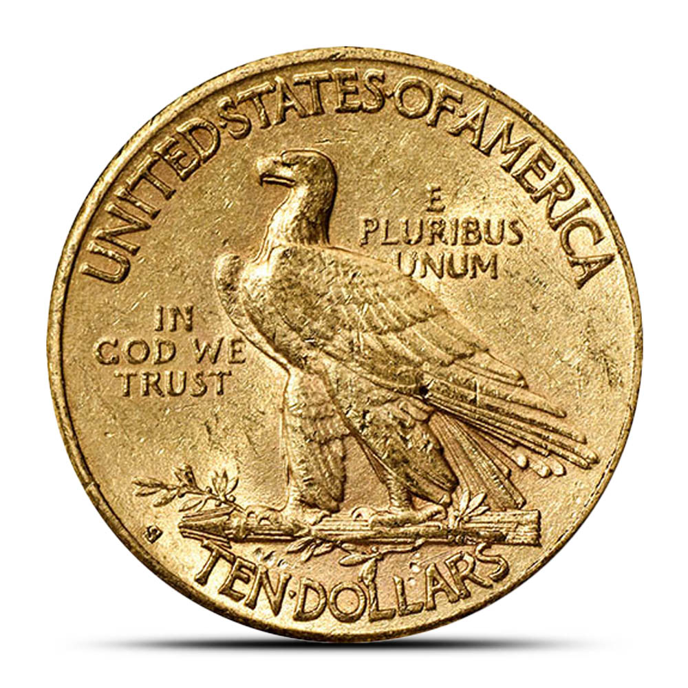 Pre-33 $10 Indian Gold Eagle Coin (Cleaned)