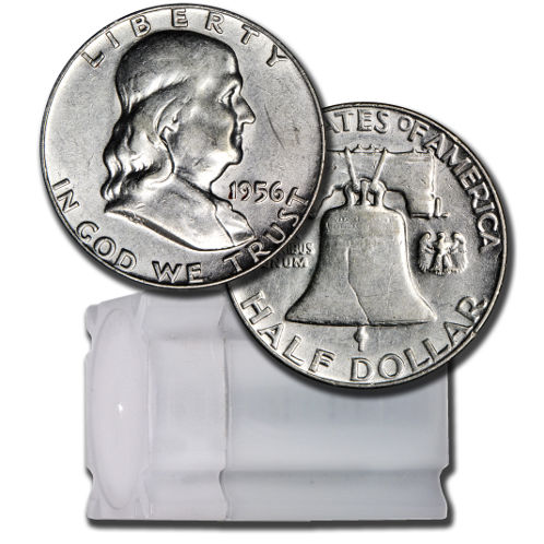 90% Silver Franklin Half Dollars ($10 Tube, AU)