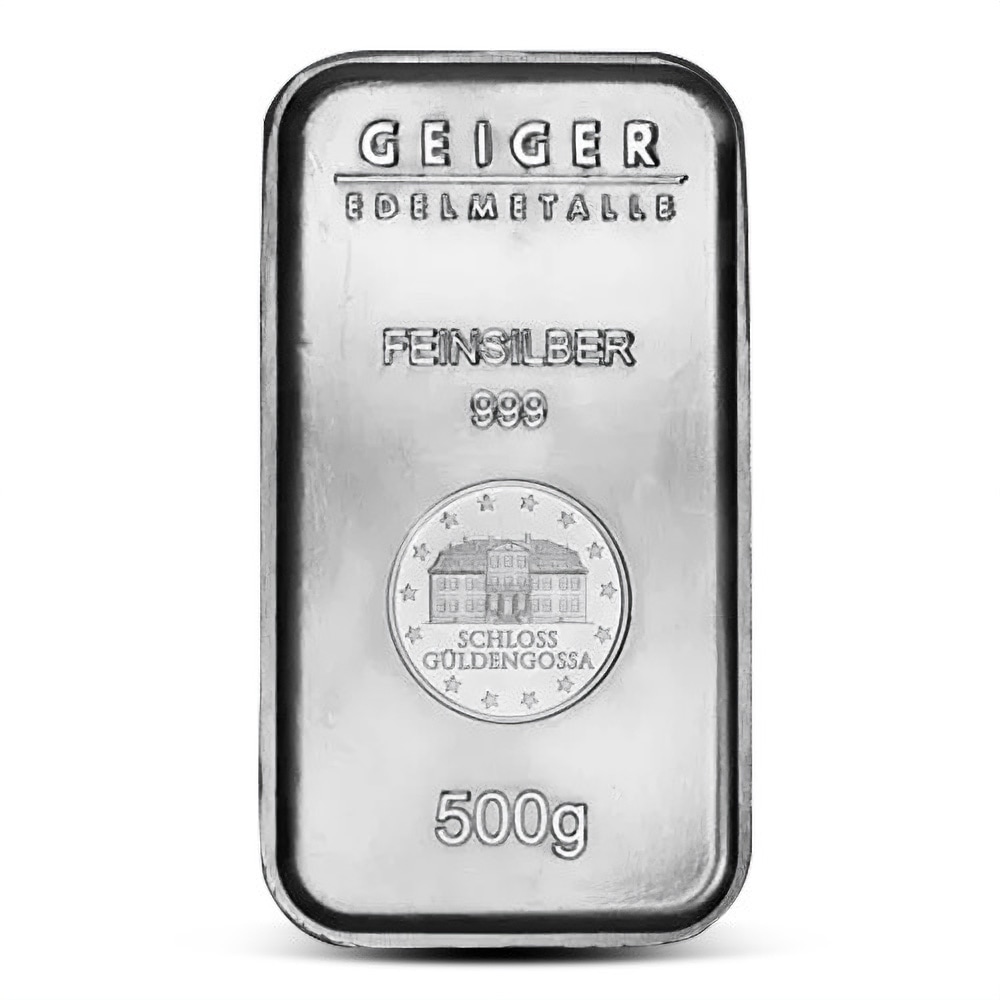 500 Gram Geiger Security Line Silver Bar