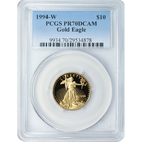 1994-W 1/4 oz Proof American Gold Eagle Coin PCGS PR70 DCAM