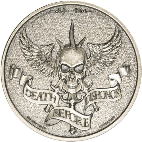 2 oz Morte Prima di Disonore Silver Round (New)