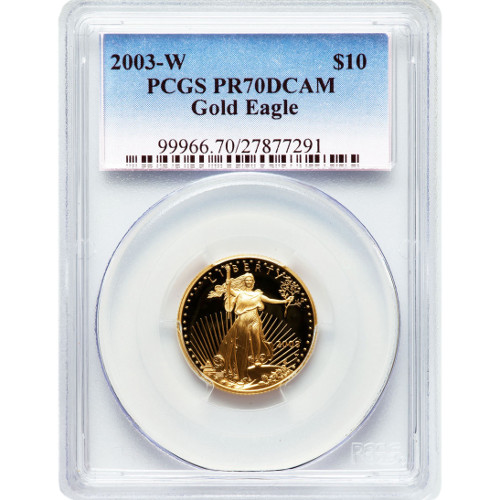 2003-W 1/4 oz Proof American Gold Eagle Coin PCGS PR70 DCAM