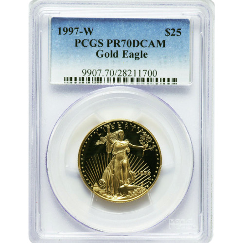1997-W 1/2 oz Proof American Gold Eagle Coin PCGS PR70 DCAM