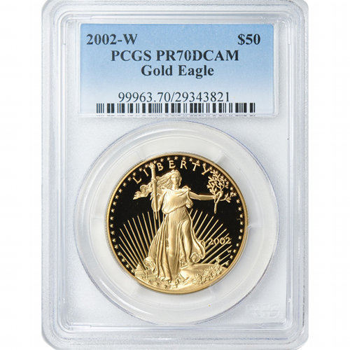 2002-W 1 oz Proof American Gold Eagle Coin PCGS PR70 DCAM