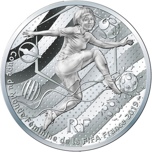 2019 10 Euro FIFA Women's World Cup Volley Proof Silver Coin