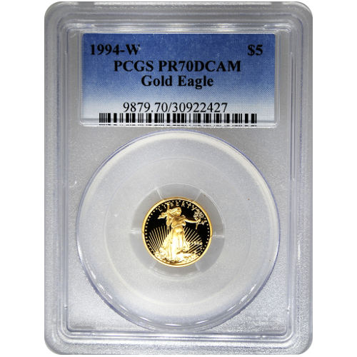 1994-W 1/10 oz Proof American Gold Eagle Coin PCGS PR70 DCAM
