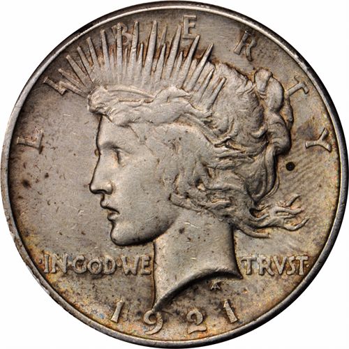 1921 Peace Silver Dollar Coin (VG-VF, High Relief)
