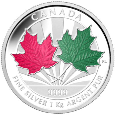 2014 1 Kilo Maple Leaf Forever $250 Canadian Silver Coin (BU)