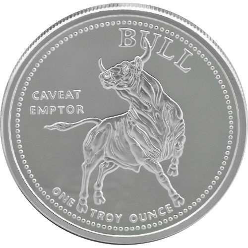 1 oz Bull and Bear Silver Round (New)