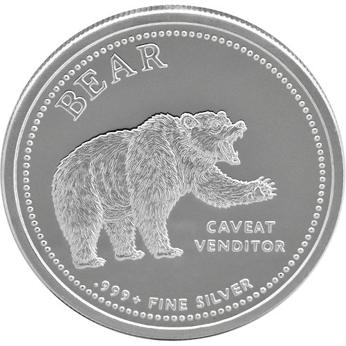 1 oz Bull and Bear Silver Round (New)