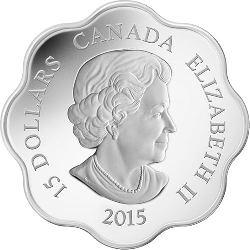 2015 Lunar Year of the Sheep $15 Canadian Silver Lunar Lotus Coin (BU)