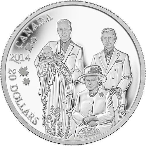 2014 1 oz Royal Family $20 Canadian Silver Coin (BU)