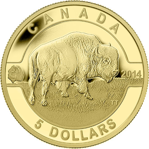 2014 1/10 oz Canadian Gold Bison Proof Coin