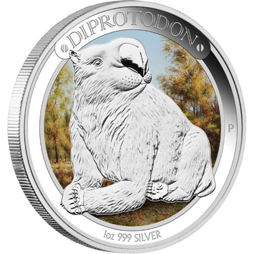 2014 1 oz Australian Silver Diprotodon Megafauna Proof Coin