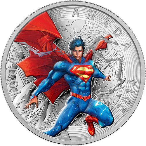 2014 1 oz Iconic Superman $20 Canadian Silver Proof Coin