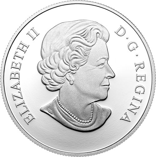 2014 1 oz Arctic Fox Northern Lights $25 Canadian Silver Coin (BU)