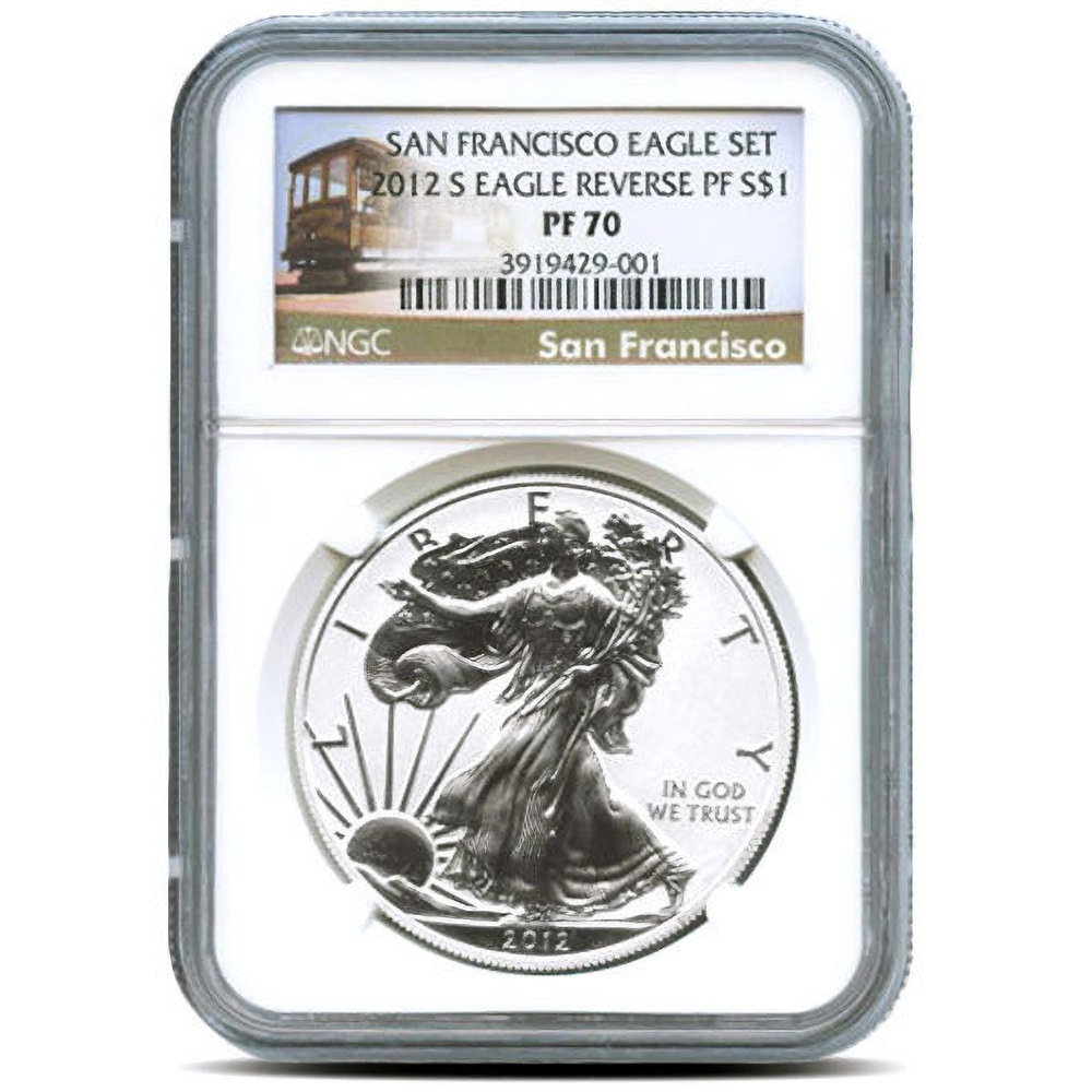 2012-S 1 oz American Silver Eagle Coin NGC PF70 RP