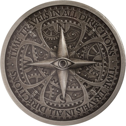 2 oz Antique Time Travels Series Wayfarer Maiden Silver Round (New w/ CoA)