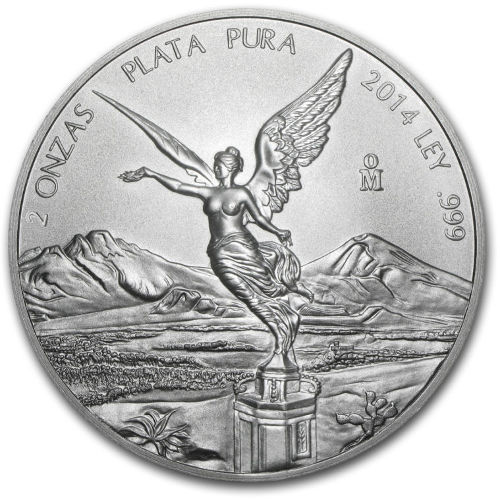 2014 2 oz Mexican Silver Libertad Coin (BU)
