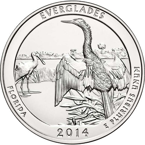 2014 5 oz ATB Everglades Silver Coin