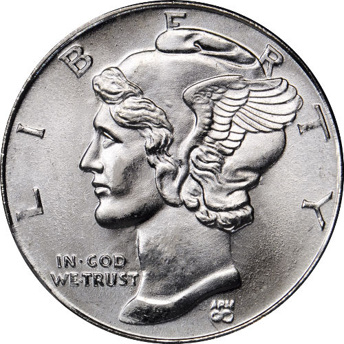 1/10 oz ARM Mercury Dime Silver Round (New)