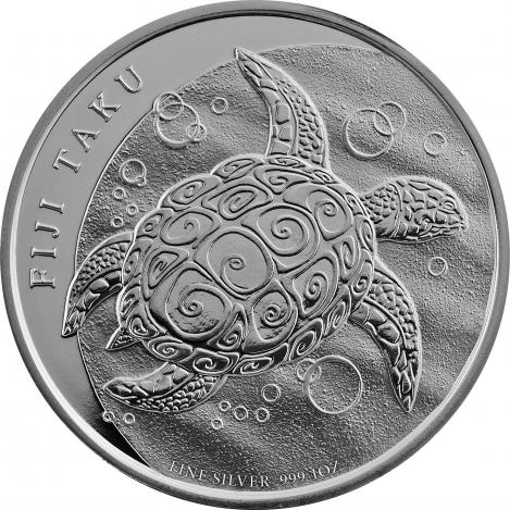 2011 1 oz New Zealand Silver $2 Fiji Taku Coin