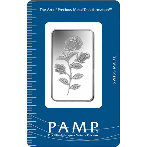 20 Gram PAMP Suisse Rosa Silver Bar (New w/ Assay)