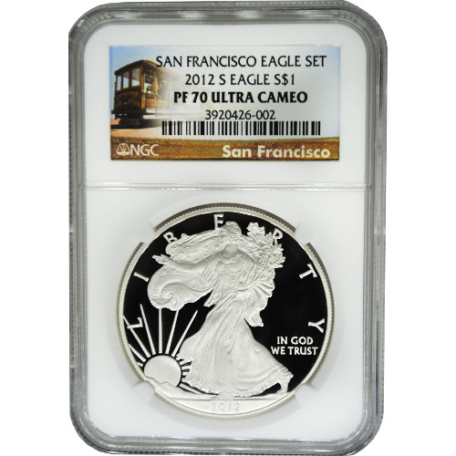 2012-S 1 oz American Silver Eagle Coin NGC PF70 UCAM