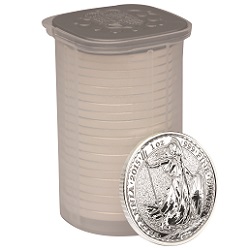2015 British Silver Britannia Tube (25 Coins, BU)