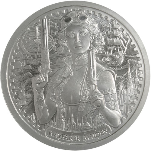 2 oz Time Travels Series Wayfarer Maiden Silver Round (New)