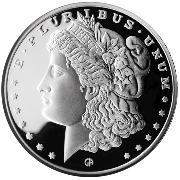 1 oz GAM Morgan Silver Round (New)