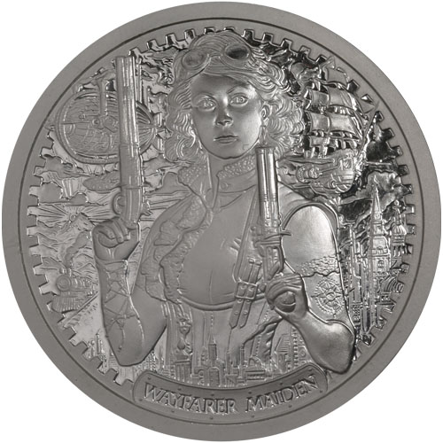 2 oz Time Travels Series Wayfarer Maiden Silver Round (New w/ CoA, Proof-Like)