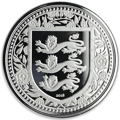 2018 1 oz British Silver Royal Arms of England Gibraltar Coin (BU)