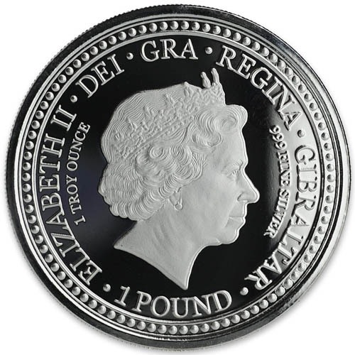 2018 1 oz British Silver Royal Arms of England Gibraltar Coin (BU)