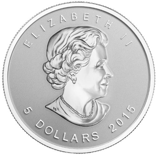 2015 1 oz Lunar Sheep Privy Canadian Silver Maple Leaf Reverse Proof Coin