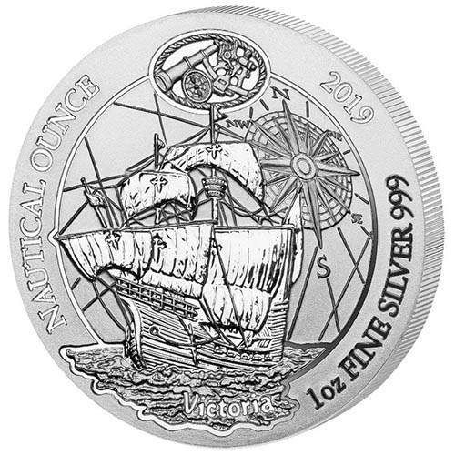 2019 1 oz Rwandan Silver Victoria Nautical Ounce Coin (BU)
