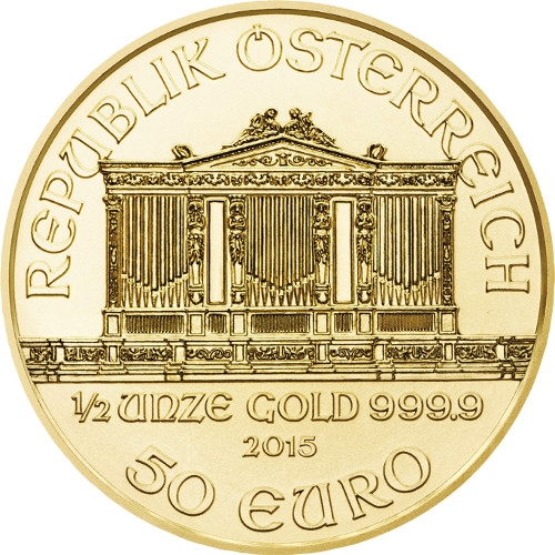 2015 1/2 oz Austrian Gold Philharmonic Coin (BU)