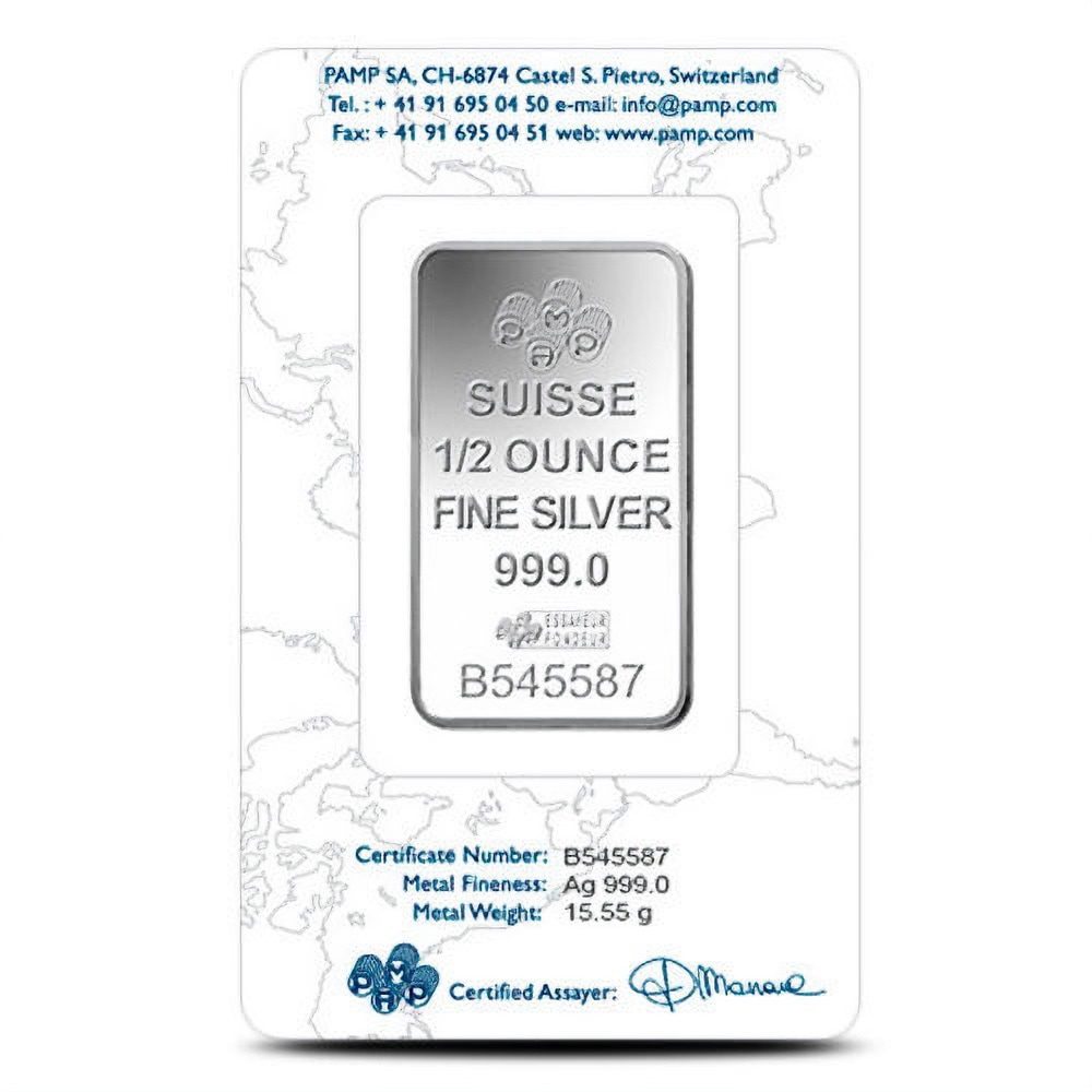 2.5 Gram PAMP Suisse Fortuna Silver Bar (New w/ Assay)