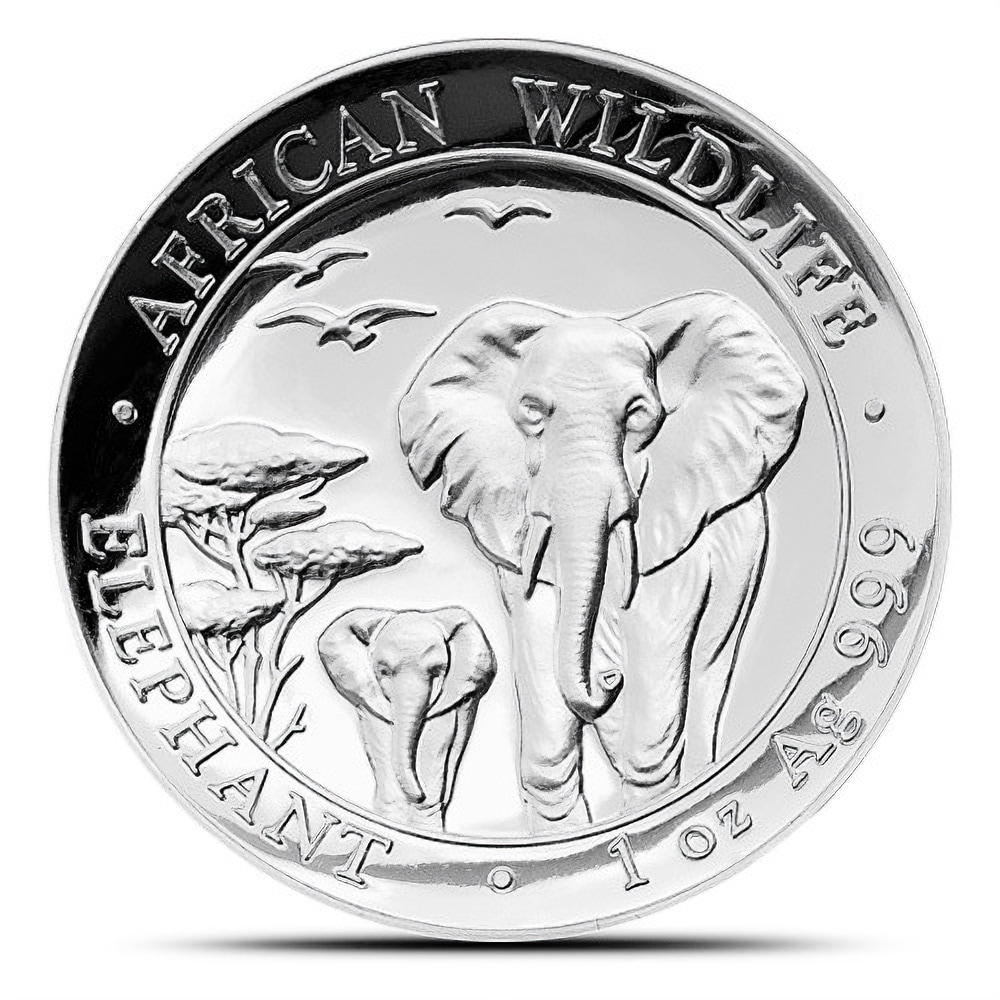 2015 1 oz Somalia Silver Elephant Proof Coin (High Relief)