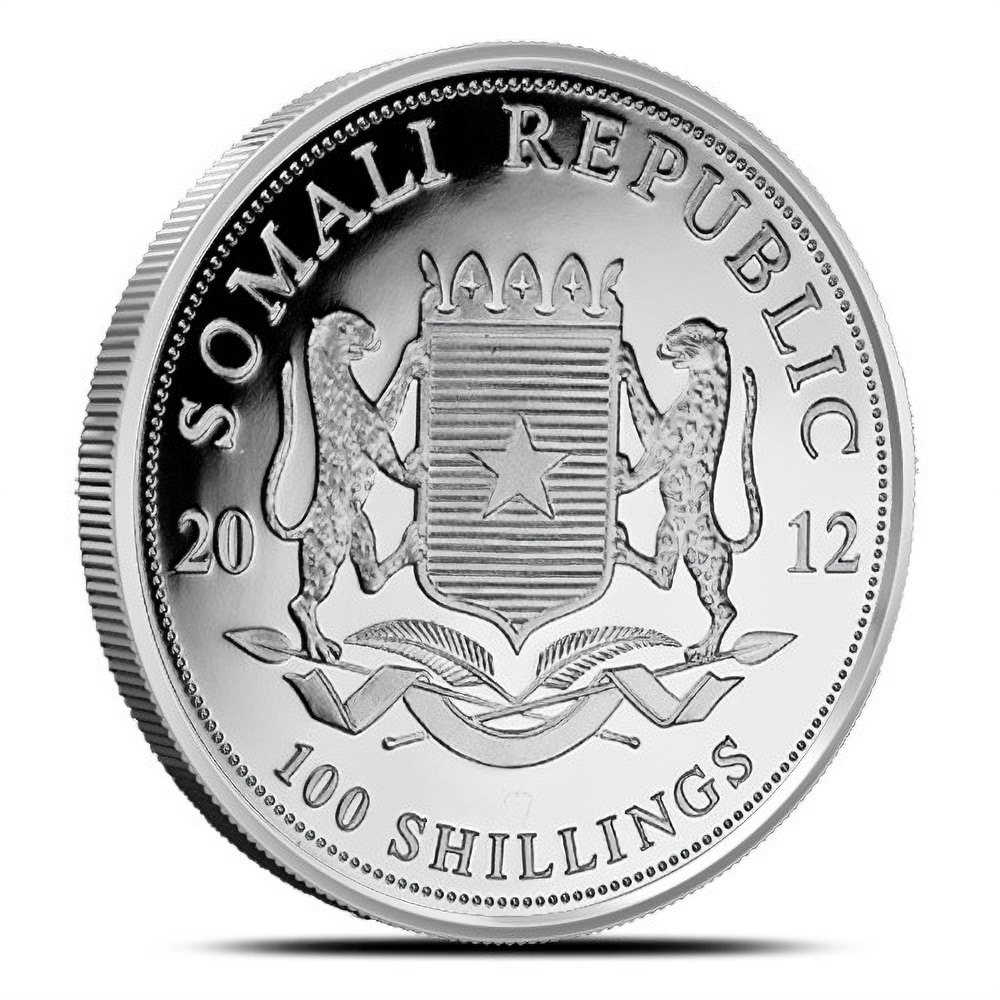 2012 1 oz Somalia Silver Elephant Coin (BU)