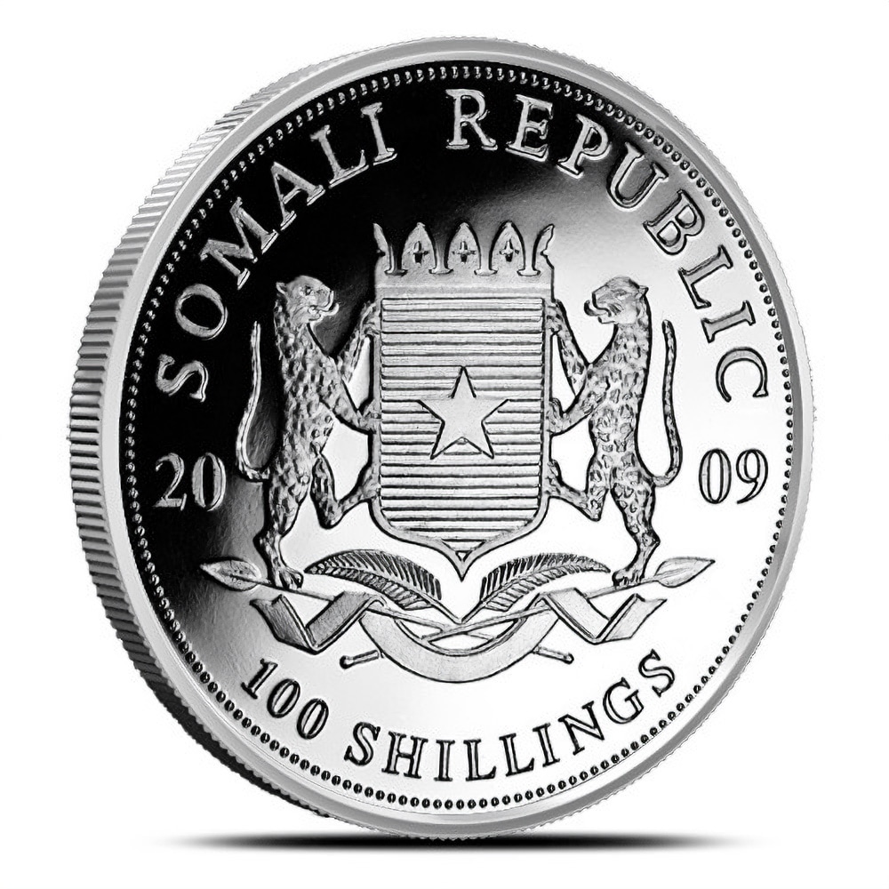2009 1 oz Somalia Silver Elephant Coin (BU)