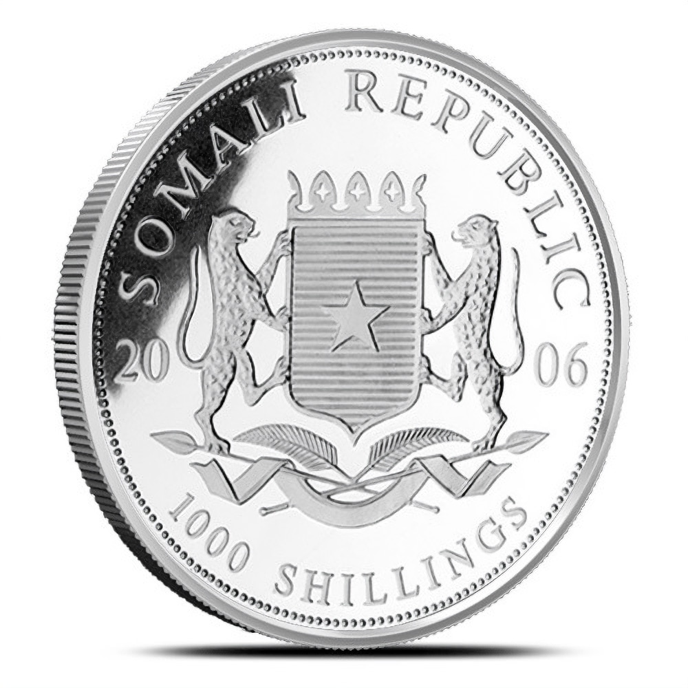 2006 1 oz Somalia Silver Elephant Coin (BU)