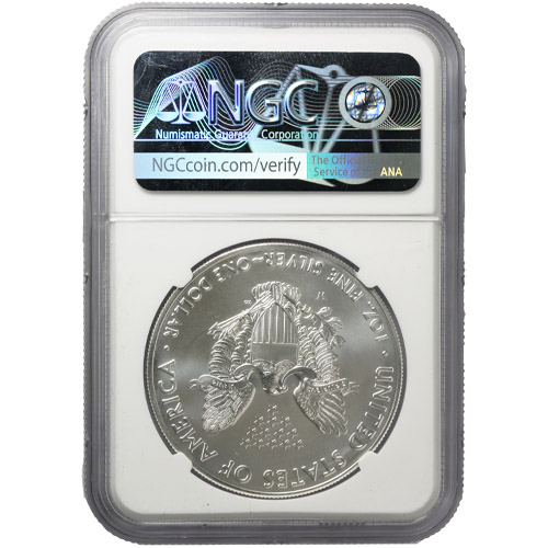 2019-W 1 oz Burnished American Silver Eagle Coin NGC MS70 ER