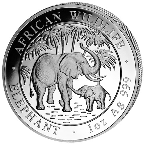 2007 1 oz Somalia Silver Elephant Coin (BU)