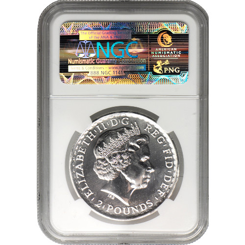 2014 1 oz Lunar Horse Privy Silver Britannia Coin NGC MS69 PL