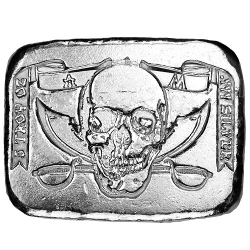 5 oz Atlantis Pirate Hand Poured Silver Bar (New)